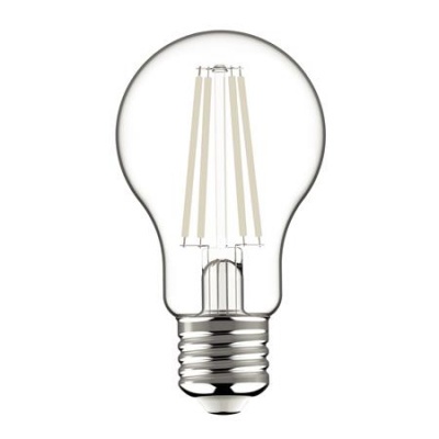 LED izzó, filament, E27, gömb, A60, 8,5W, 1055lm, 2700K, AVIDE