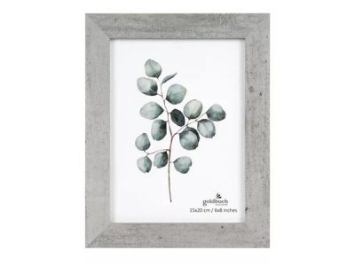 Képkeret, fa, 15x20 cm, "Goldbuch Beton", beton