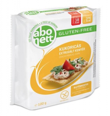 Extrudált kenyér, ABONETT, 100 g, kukoricás, gluténmentes