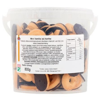 Vaníliás karika, mini, 800 g, vödrös, URBAN