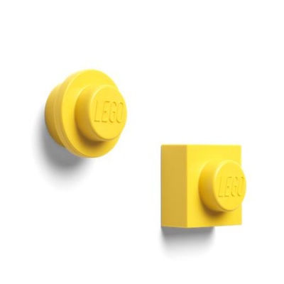 Mágnes, 2 különböző forma, LEGO, sárga