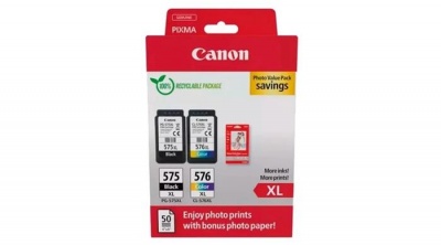PG575XL/CL576XL Tintapatron multipack + GP501 fotópapír, Pixma TR4750i nyomtatóhoz, CANON, b+c+m+y, 400+300 o. + 50 ív