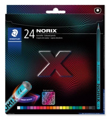 Színes ceruza készlet, STAEDTLER "Norix® 186", 24 különböző szín