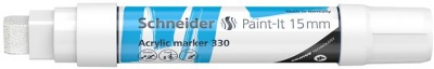 Dekormarker, akril, 15 mm, SCHNEIDER "Paint-It 330", fehér