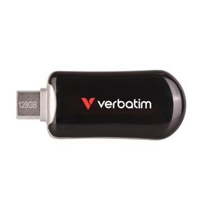 Pendrive, 128GB, USB-C 3.2 Gen1, VERBATIM "Plectra", fekete