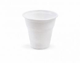 Műanyag pohár, 1 dl, 100 db, fehér