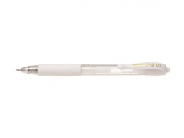 Zseléstoll, 0,32 mm, nyomógombos, PILOT "G-2 Pastel", fehér