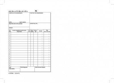 Szállítólevél 25x4 -B.10-70/A/V-