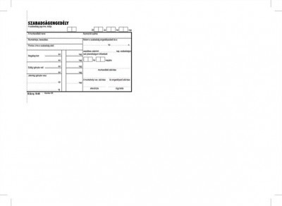 Szabadságengedély 50x2 A6 -B.18-49/V-
